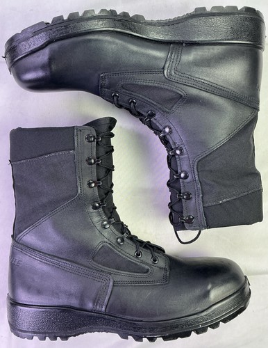 Belleville Men's 300 TRP ST Leather Steel Toe Combat Boots-Black-Size: 13.5