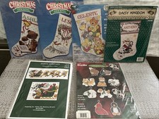 Lot Of 6 Christmas Cross Stitch Kits Stocking...