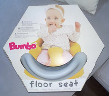 Bumbo Floor Seat Portable Grey for Infants 3-12 Months. No tray.