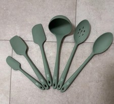 DI ORO Sage Seamless Silicone Utensil 6 Piece Spatula Spoon Ladle Set MSRP $65