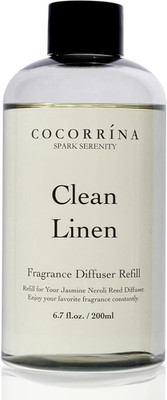 Clean Linen Scented Reed Diffuser Oil with 8 Sticks Fragrance for Bedroom, Bathr