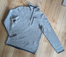 Patagonia Better Sweater 1/4 Zip Pullover Sweatshirt Gray Youth Size XL 14 
