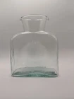 Blenko Art Glass Double Spout Water Bottle Pitcher Vase 384 Clear Crystal 8"