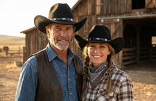 Western Cowboy, Cowgirl Hat, Silver Strap, Men Women Retro Wide Brim, Costume