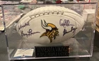 MINNESOTA VIKINGS “PURPLE PEOPLE EATER” AUTOGRAPHED FOOTBALL PAGE,ELLER,LARSEN+!
