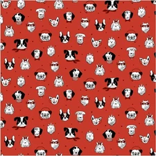 Posh Pups  Michael Miller  Cotton Fabric Dress Up Dogs   By the Yard  