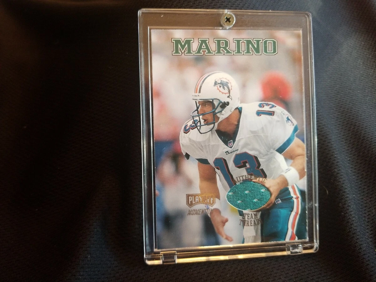 DAN MARINO DOLPHINS HOF TEAM THREADS AUTHENTIC FOOTBALL INSERT