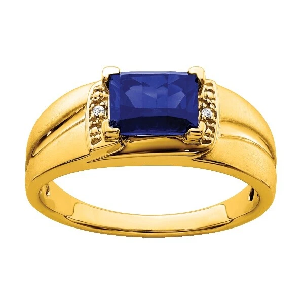 Stone Yellow Gold Rings for Men