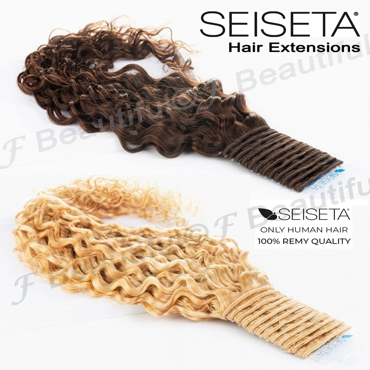 Extension Capelli Sintetici Ricci 8 Pezzi - Lunghi 24 Pollici, A Clip, Vario Colore