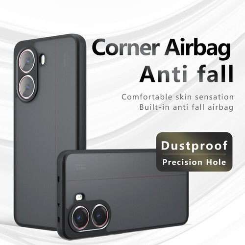 For XiaoMi Poco X7 Pro 5G, Luxury 4 Airbags Acrylic Case Matte Soft Bumper Cover - Picture 12 of 16