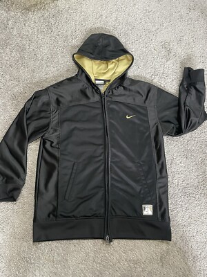 black and gold nike zip up hoodie