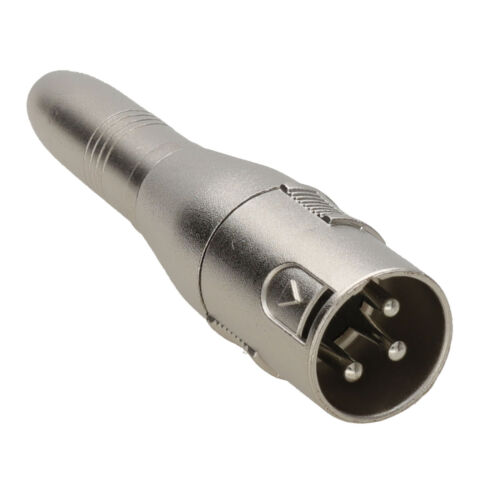 6.35mm 1/4 inch Mono Jack Socket to XLR Male 3 Pin Plug Connector Adapter - Picture 1 of 9