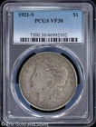 1921-S $1 Morgan Silver Dollar PCGS VF 30