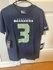 NFL Seattle Seahawks NWT Russell Wilson 3 T-Shirt YOUTH L Double Sided NIKE
