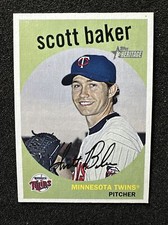 SCOTT BAKER #403 2008 Topps Heritage QTY Minnesota Twins