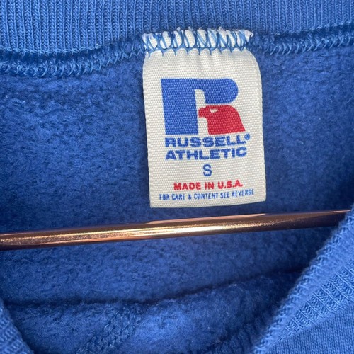 VINTAGE RUSSELL ATHLETIC CATE CAT DARK BLUE CREWNECK SWEATSHIRT SIZE SMALL - 第 4/7 張圖片