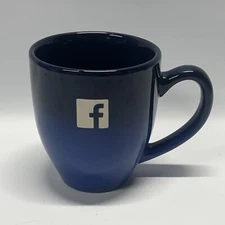 META Facebook Square Logo Blue 2-Tone Ceramic Coffee Mug Cup Advertising Promo