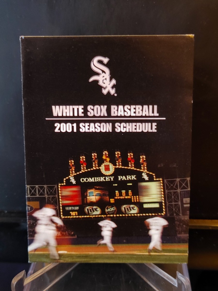 Chicago White Sox 2001 pocket schedule - Comiskey Park - Miller