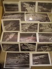 Lot of 16 large Black White Photos Photographs Arial Military Views Camps 30s