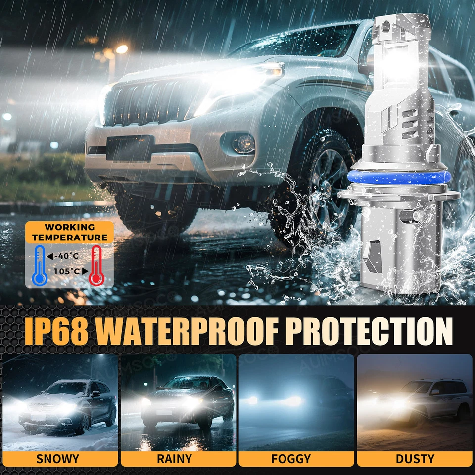 Juego de 2 bombillas LED de haz alto y bajo 6500K para Geo Tracker 1990-1996 1997 Foto 2 de 4