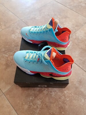 Nike LeBron XIX 19 Low Men's Shoes Blue Chill-Light Crimson-Orange