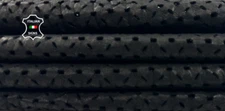 WASHED BLACK PERFORATED VEGETABLE TAN Thick Soft Lamb Leather 5sqf 1.4mm #C5180