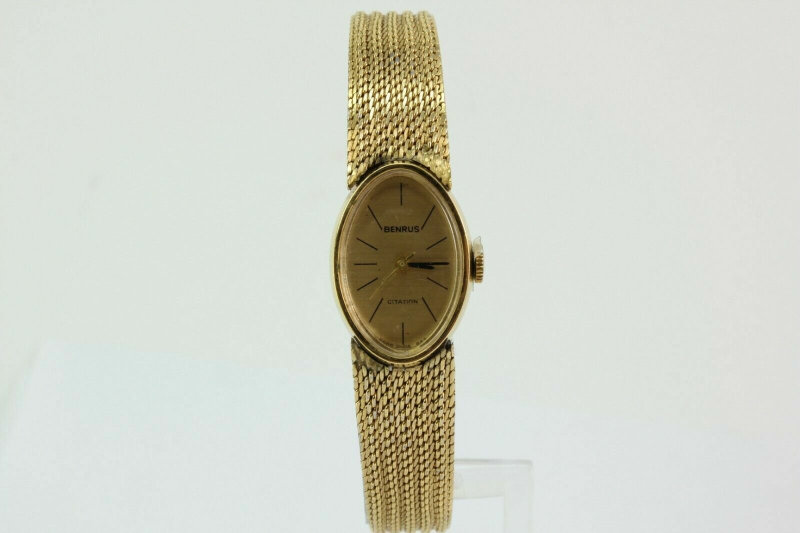 Bennus Citation Gold Tone Womens Watch 6666 Swiss 444 As Is For Parts Repair Fs Ebay
