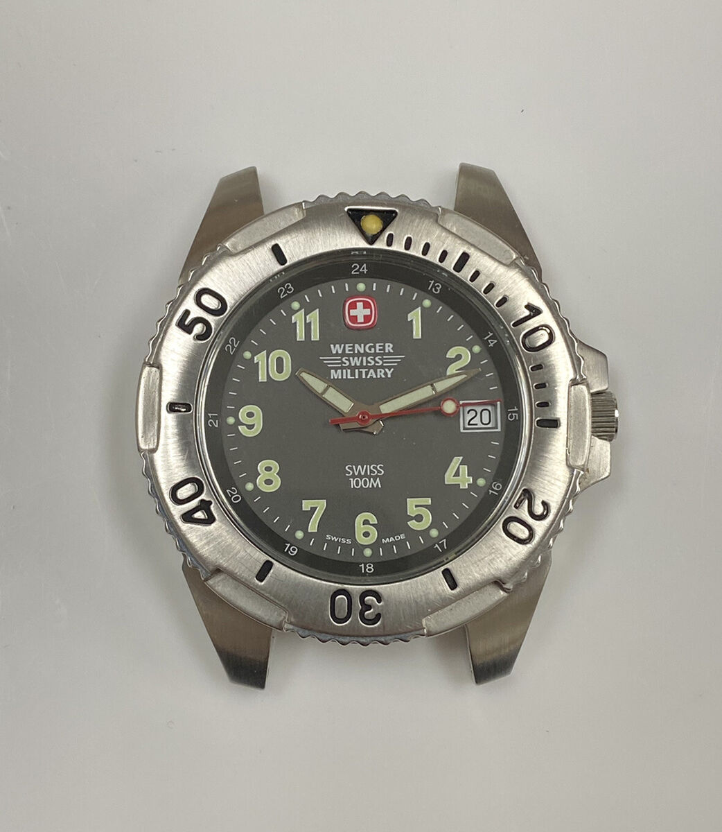 Genuine Vintage Swiss Military Wenger Swiss 100M Watch Case Genuine Vintage Swiss Military Wenger Swiss 100M Watch Case