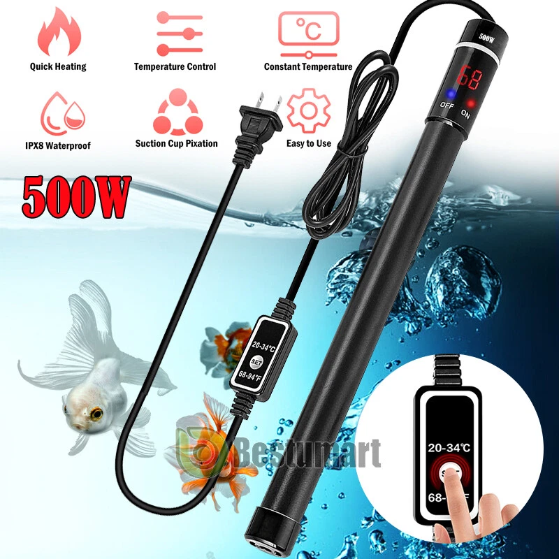 500W Aquarium Heater Fish Tank Auto Thermostat LED Digital Temperature Readout - Image 2 of 4