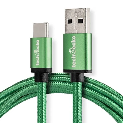 TECH GECKO USB to USB C Fast Charging Cable Lead for Samsung Galaxy A56 A55 A54 A36 A17 5G