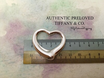 Authentic Tiffany & Co. Elsa Peretti 36mm XL Open Heart Silver