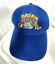 VTG Kids Pokemon Pok mon Master Hat Blue Strap Back Nintendo 2000 Hook  Loop