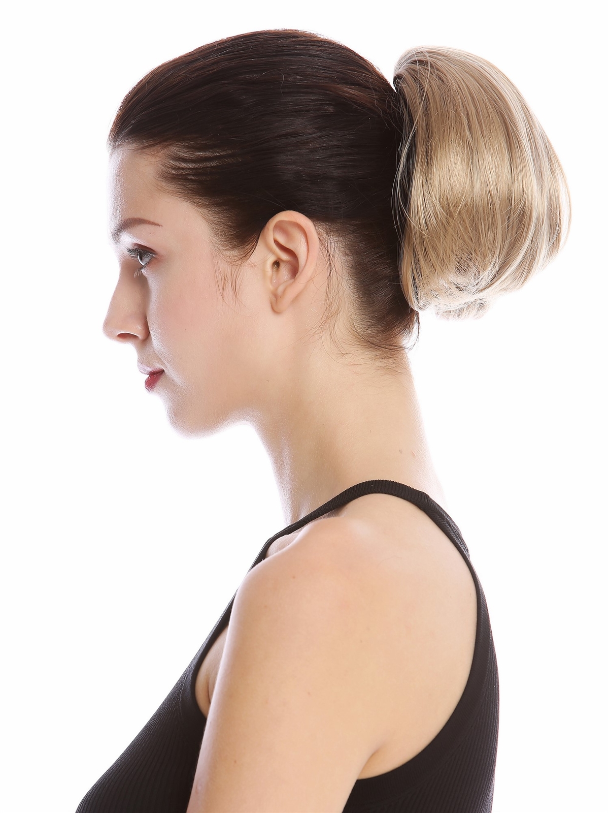Short Smooth Bulky Blonde Horse Tail Hairpiece – Dutt Natte Bun