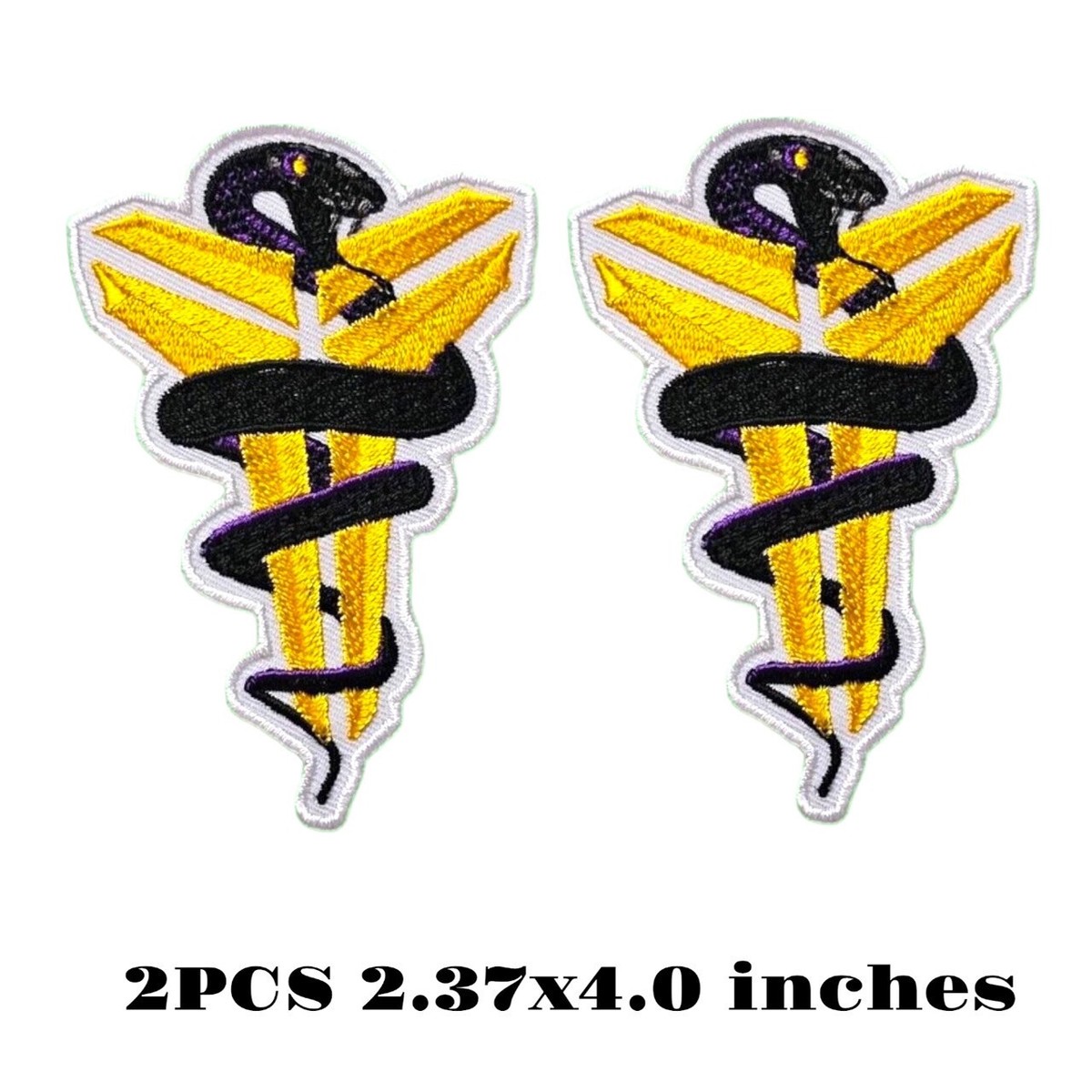 Embroidery Patch Kobe Bryant Iron On Patch 2PCS Kobe Bryant