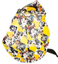 Fashion Nova Collage Graffiti Art To Wear Hi Low Maxi Skirt Short Sz S Baby Doll