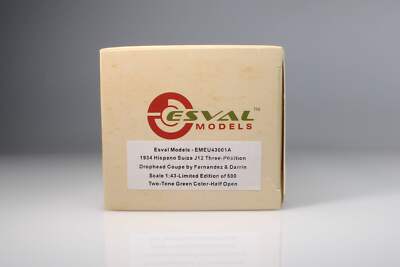 Esval Hispano Suiza J12 1934 Drophead Coupé - Vert - 1/43 - Modèle Prévente