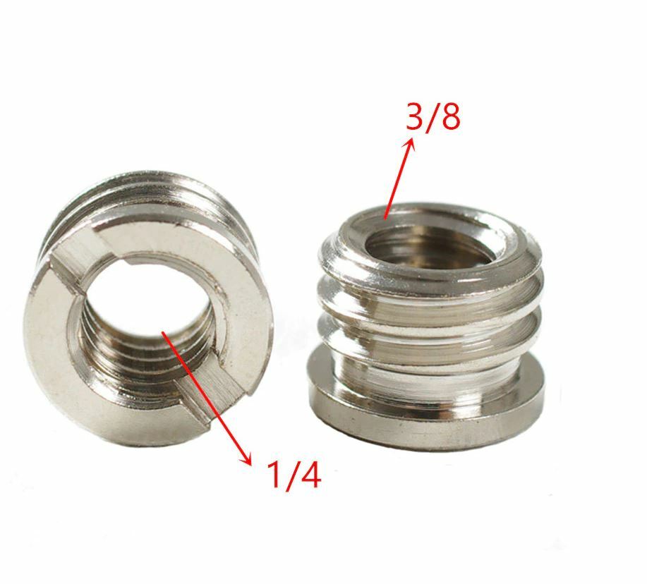 3 Viti Adattatore Maschio-femmina 1/4" A 3/8" - Per Treppiedi E Stativi Fotografici - Foto 9