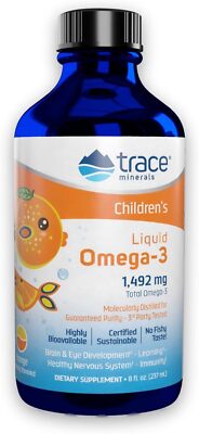 Trace Minerals Children's Liquid Omega-3| Promotes Brain Health & Cognitive &...