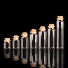 10ml 55ml Cork Stopper Glass Vial Jars Container Bottle Drift Bottle DIY 30mm