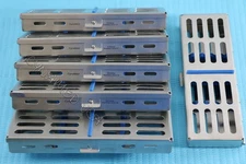 6 GERMAN DENTAL AUTOCLAVE STERILIZATION CASSETTE RACK BOX TRAY FOR 5 INSTRUMENTS
