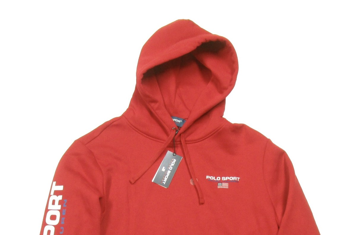Polo Sport Ralph Lauren Men's Red Fleece Lined Pullover Hoodie | eBay