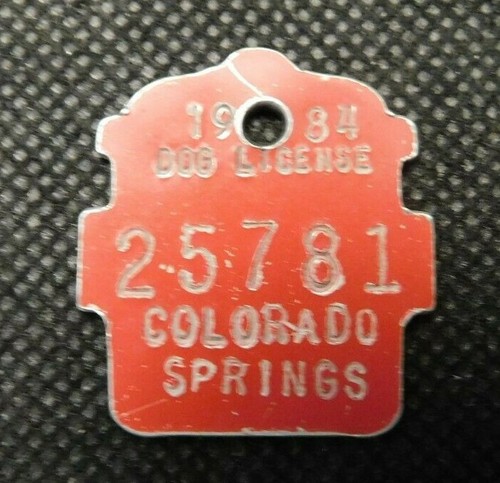 1984 COLORADO SPRINGS COLORADO DOG TAG! e1068UTH