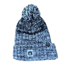 Auburn Tigers Zephyr Knit Pom Beanie Hat Unisex Black Winter Casual