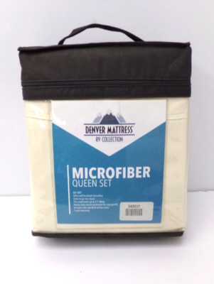 DENVER MATTRESS MICROFIBER QUEEN SHEET SET 343517 IVORY CAMPER / RV