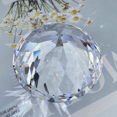 100 Facetten Schliff 50 mm rund weiß AAAAA lose cz Stein Zirkonia große Größe - Bild 9 von 9