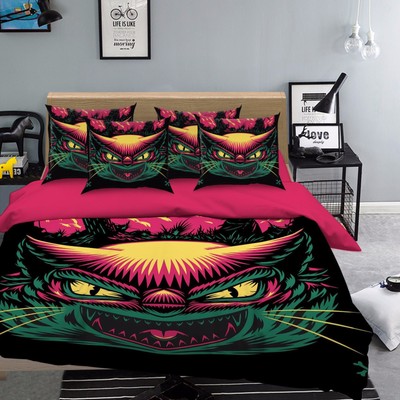 3d Paint Cat 767 Bed Pillowcases Quilt Duvet Cover Set Single