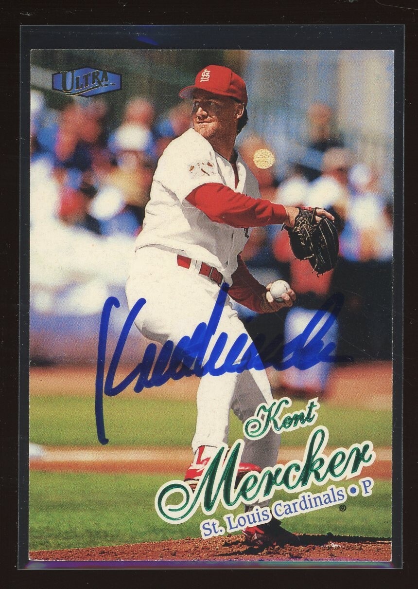 Kent Mercker Reds 1998 Fleer Ultra KENT MERCKER Signed Card autograph auto CARDINALS ...