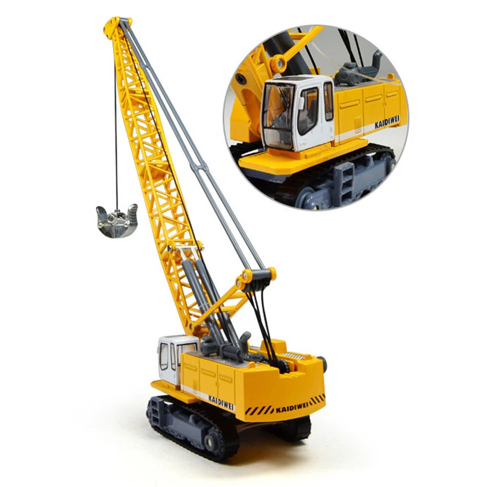 Crane Toy 1:87 Scale Construction Equipment Model Diecast Vehicle Toys for Boys - Image 4 of 4