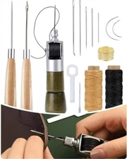 Leather Speedy Sewing Awl Waxed Thread Kit With Hand Stitcher Sewing Repair Tool