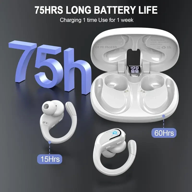 Wireless Earbuds with ENC Noise Cancellation Deep Bass Stereo Sound MYV274142-image